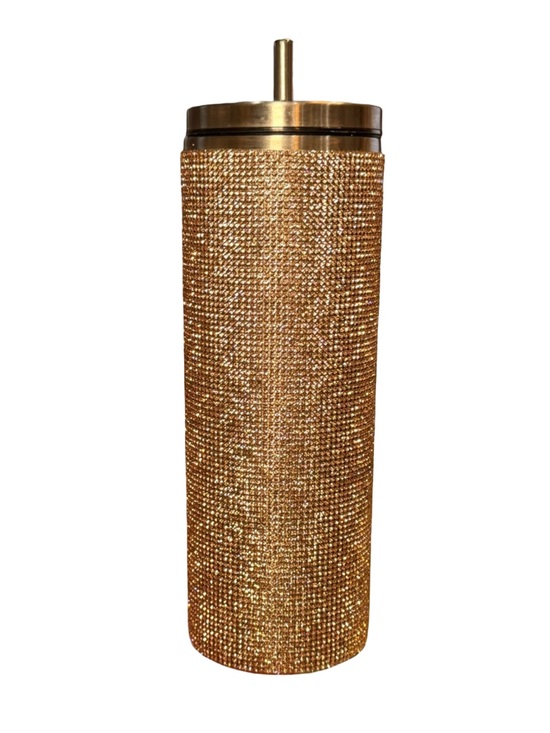 Other - Rhinestone Bling Embellished Rose Gold Tumbler/water bottle stainless steel 20oz